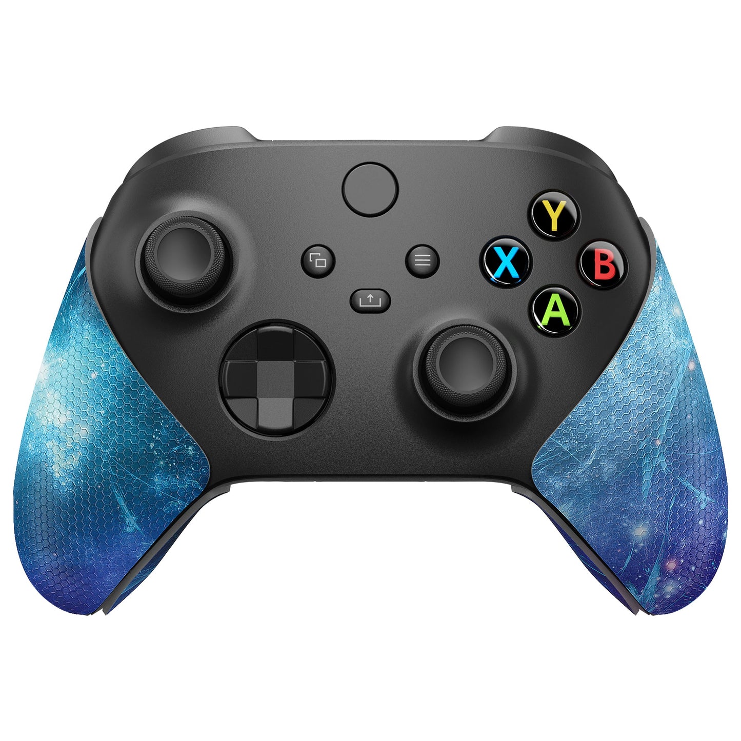 PlayVital Anti-Skid Sweat-Absorbent Controller Grip for Xbox Series X/S Controller, Professional Textured Soft Rubber Pads Handle Grips for Xbox Core Wireless Controller - Blue Nebula - X3PJ040 PlayVital