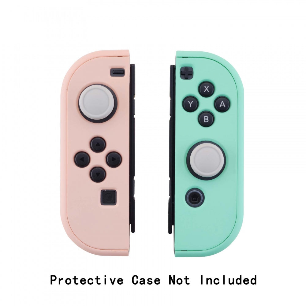 PlayVital Switch Joystick Caps, Switch Lite Thumb Stick Caps, Silicone Analog Cover for Switch OLED Joycon Thumb Grip Rocker Caps for Nintendo Switch Joy-Con Controller & Switch Lite & Switch OLED, 4 Pcs Light Gray - NJM1021 PlayVital