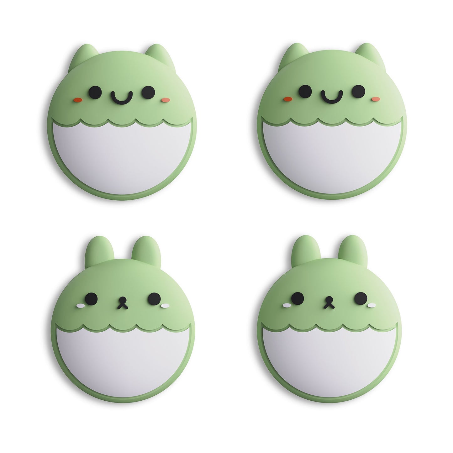 PlayVital Rabbit & Squirrel Cute Thumb Grip Caps for Nintendo Switch, Joystick Caps for Nintendo Switch Lite, Analog Cover Thumbstick Grips for OLED Joycon - Matcha Green - NJM1123 playvital