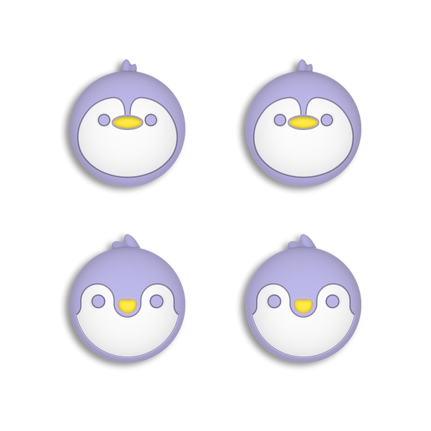 PlayVital Penguin Joystick Caps for NS Switch, Thumbstick Caps for NS Switch Lite, Analog Cover for Joycon of Switch OLED, Thumb Grip Caps for NS Switch & NS Switch Lite & NS Switch OLED - Light Violet - NJM1158 playvital
