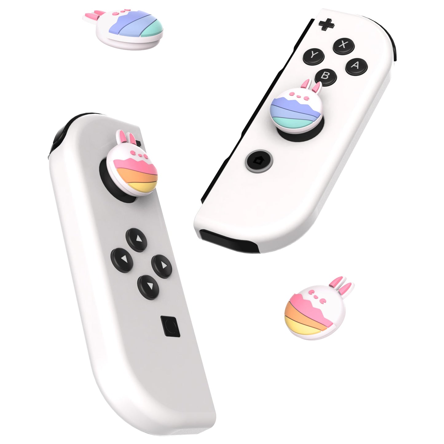 PlayVital Joystick Caps for Nintendo Switch, Thumbstick Caps for Switch Lite, Analog Cover for Switch OLED Joycon Thumb Grip Caps for Switch & Switch Lite & Switch OLED - Astronaut - NJM1171 playvital
