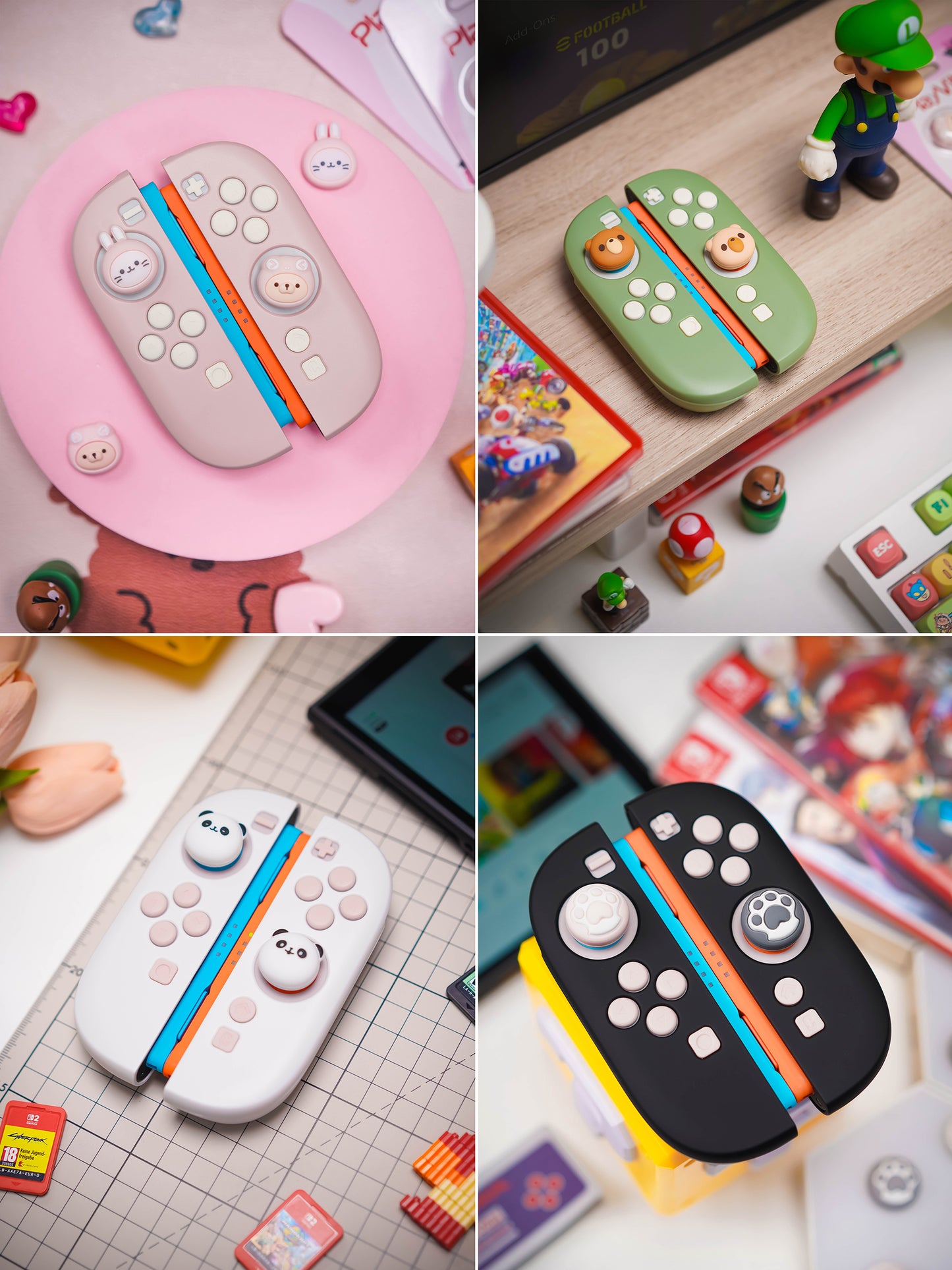 NS2 Solid color protective case + Button Color Inserts