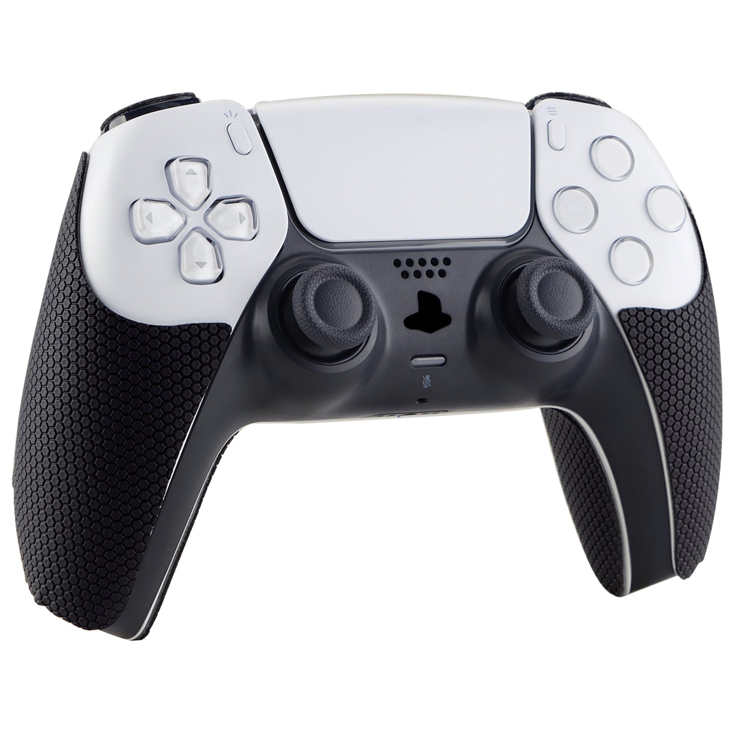 PlayVital Armored Edition Anti-Skid Sweat-Absorbent Controller Grip for PS5, Professional Textured Soft Rubber Pads Handle Grips for PS5 Controller with Shoulder Button Trigger Stickers - PFPJ049 PlayVital