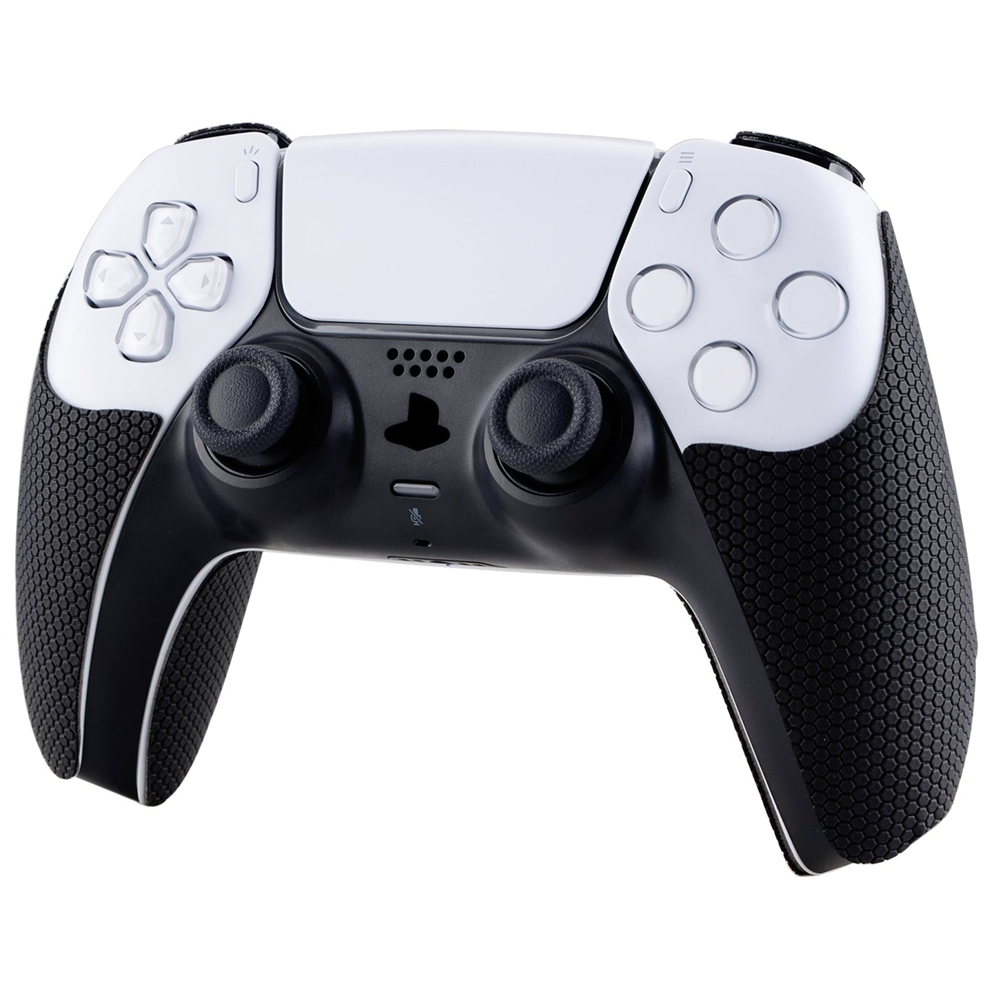 PlayVital Armored Edition Anti-Skid Sweat-Absorbent Controller Grip for PS5, Professional Textured Soft Rubber Pads Handle Grips for PS5 Controller with Shoulder Button Trigger Stickers - PFPJ049 PlayVital