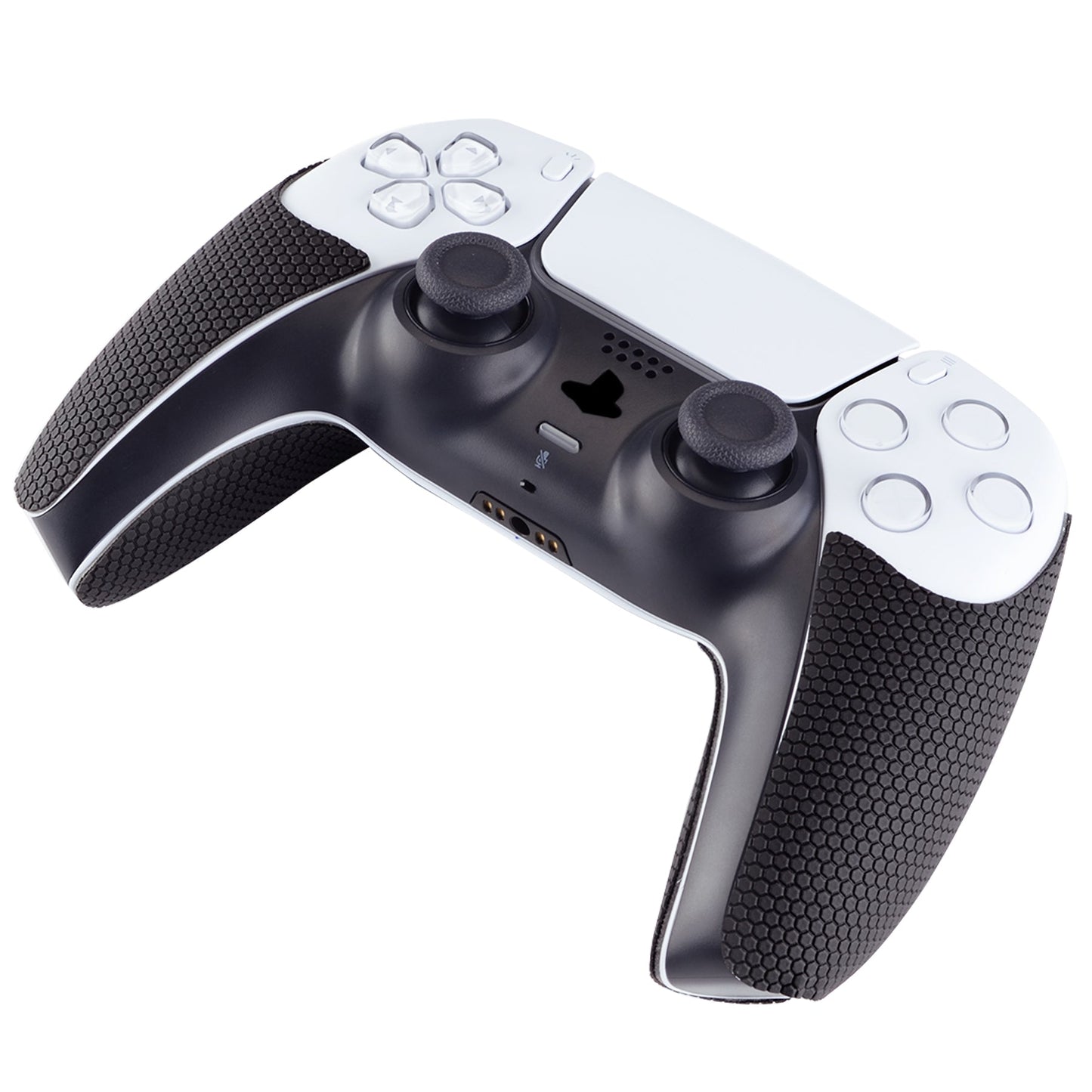 PlayVital Armored Edition Anti-Skid Sweat-Absorbent Controller Grip for PS5, Professional Textured Soft Rubber Pads Handle Grips for PS5 Controller with Shoulder Button Trigger Stickers - PFPJ049 PlayVital