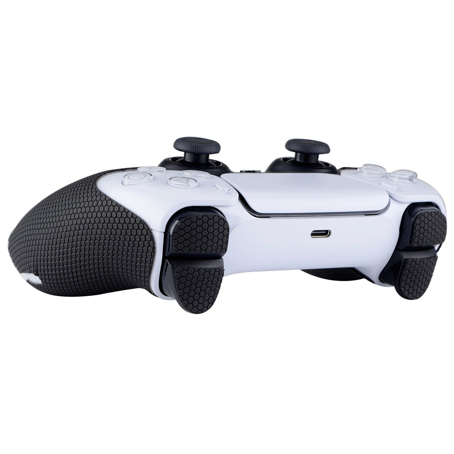 PlayVital Armored Edition Anti-Skid Sweat-Absorbent Controller Grip for PS5, Professional Textured Soft Rubber Pads Handle Grips for PS5 Controller with Shoulder Button Trigger Stickers - PFPJ049 PlayVital