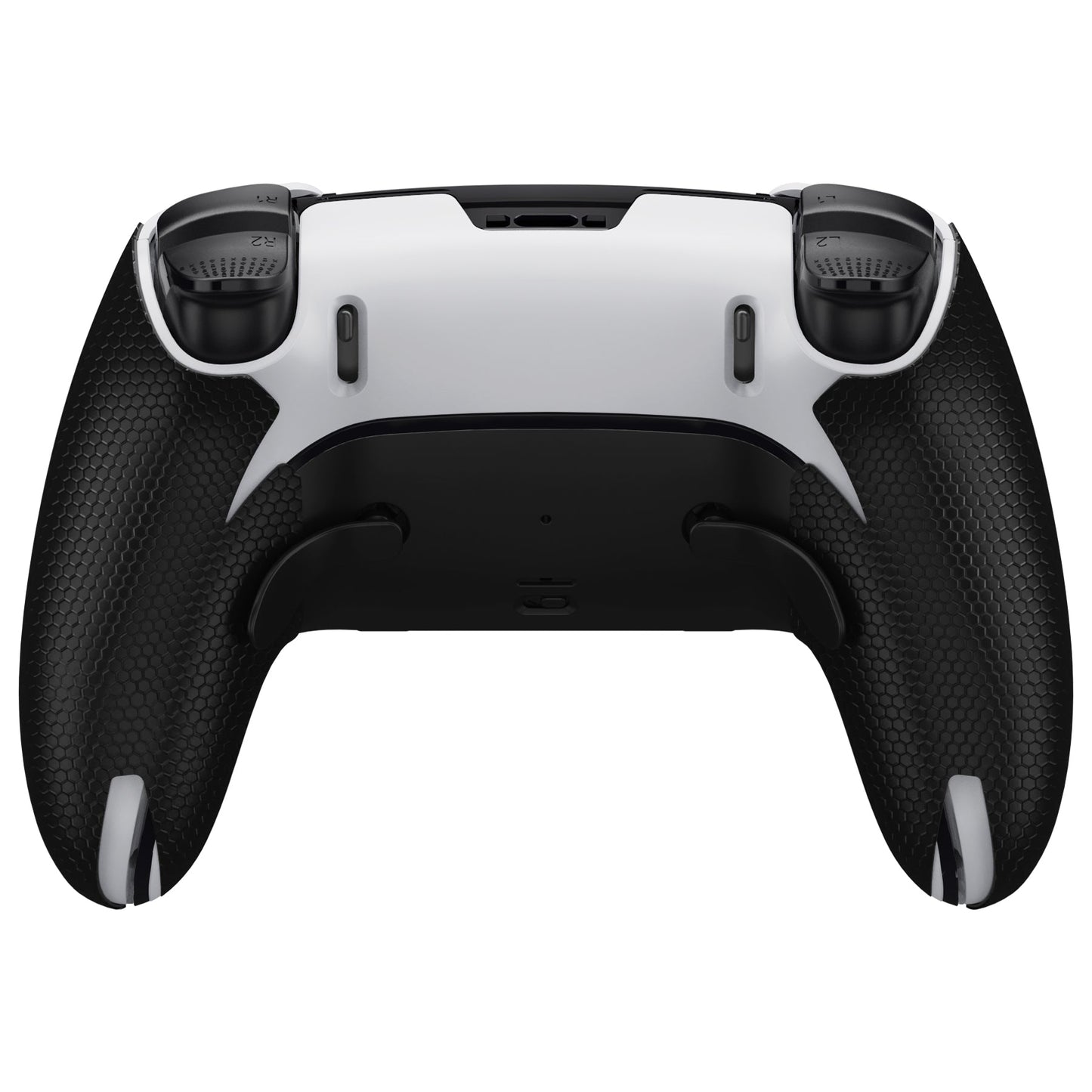 PlayVital Anti-Skid Sweat-Absorbent Controller Grip for ps5 Edge Wireless Controller, Professional Textured Soft PU Handle Grips Anti Sweat Protector for ps5 Edge Controller - Black - PFPJ112 PlayVital
