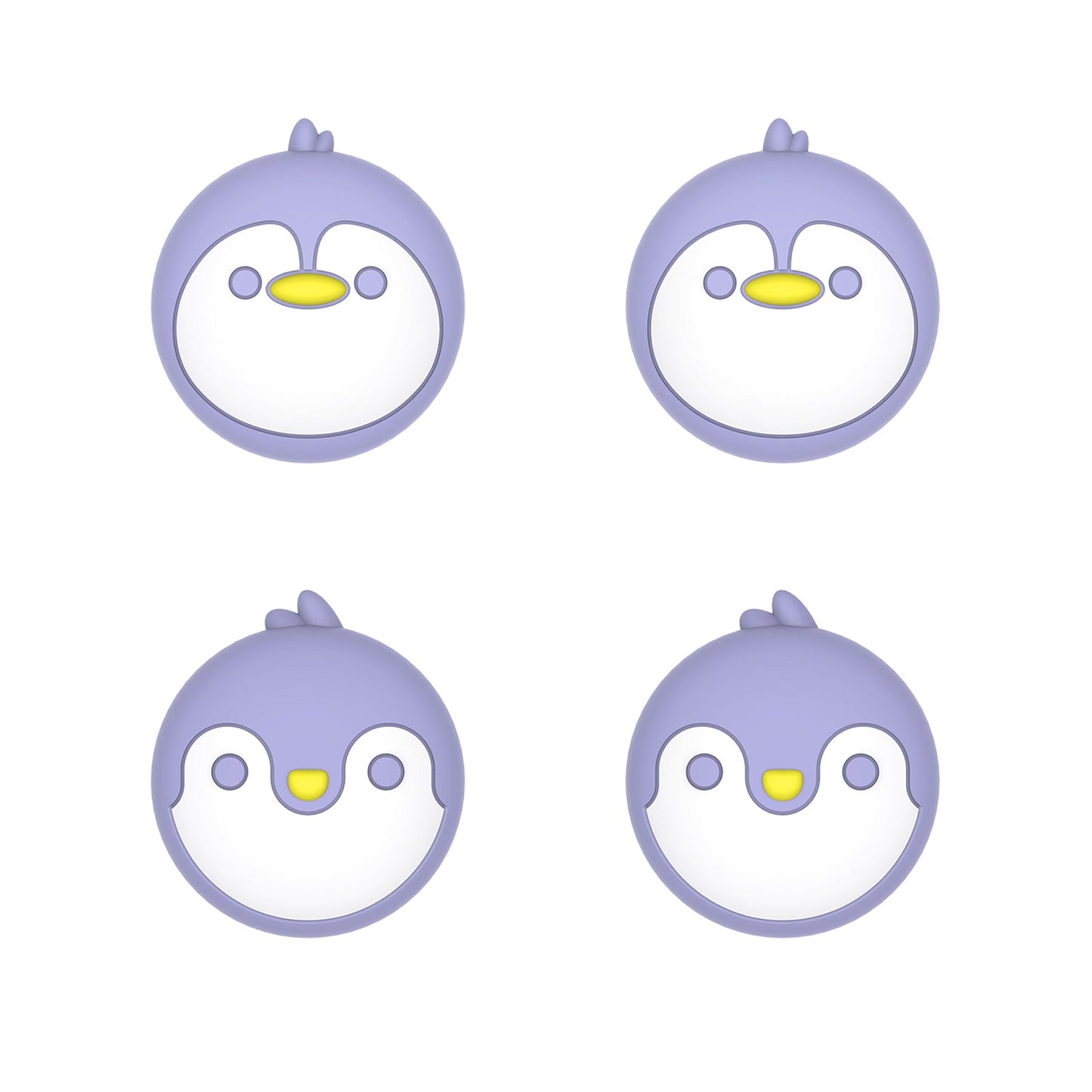 PlayVital Penguin Cute Thumb Grip Caps for ps5/4 Controller, Silicone Analog Stick Caps Cover for Xbox Series X/S, Thumbstick Caps for Switch Pro Controller - Light Violet - PJM3009 PlayVital