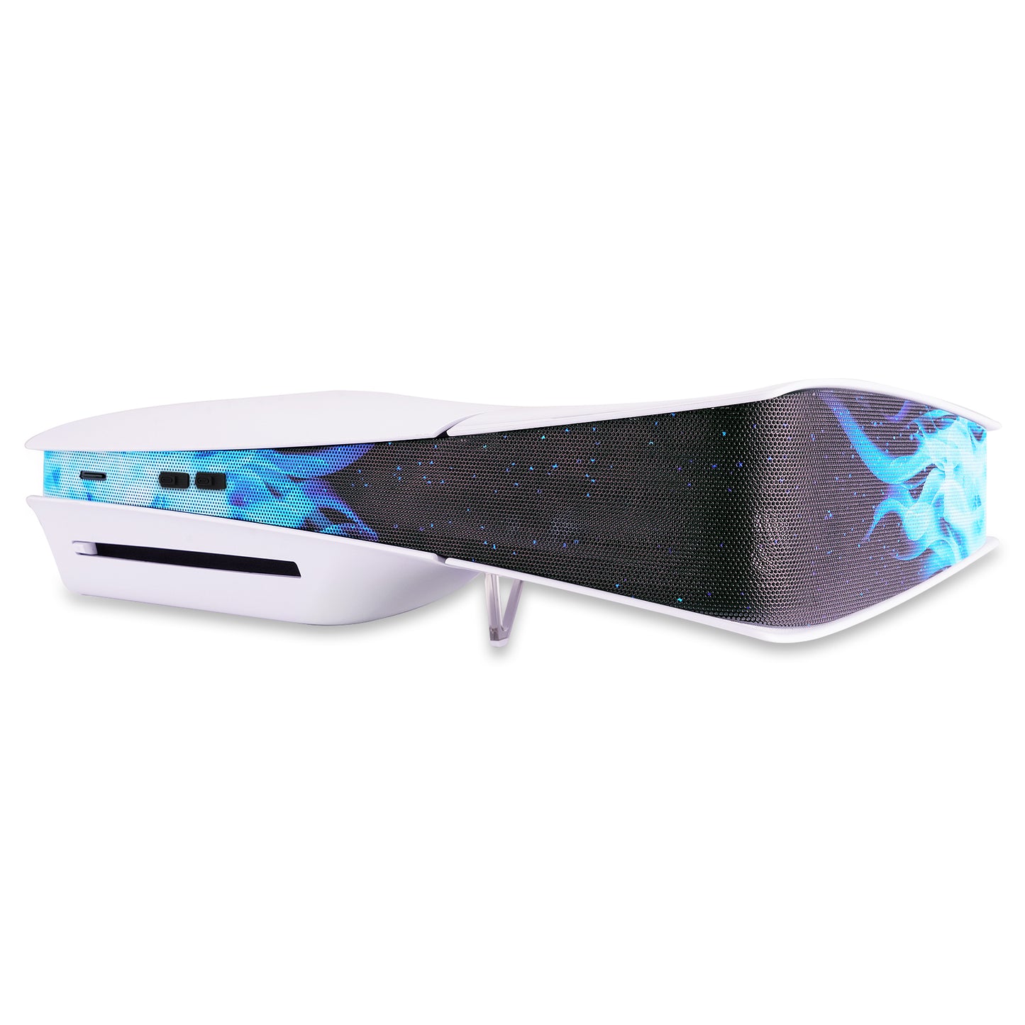 PlayVital 12 in-1 ダストフィルター for PS5 Slim コンソール ディスク & デジタル ダストカバーキット、アンチダストカバーネット & シリコンプラグ付き【ブルーフレイム】