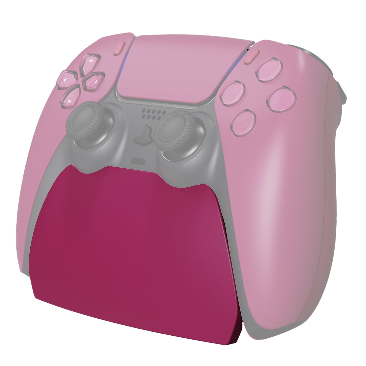 PlayVital 2セット ps5コントローラー対応用ディスプレイスタンド、デュアルセンス5対応収納スタンド、ps5コントローラー対応用机収納スタンド、スタンドホルダー、滑り止めラバーパッド付き【レッド】