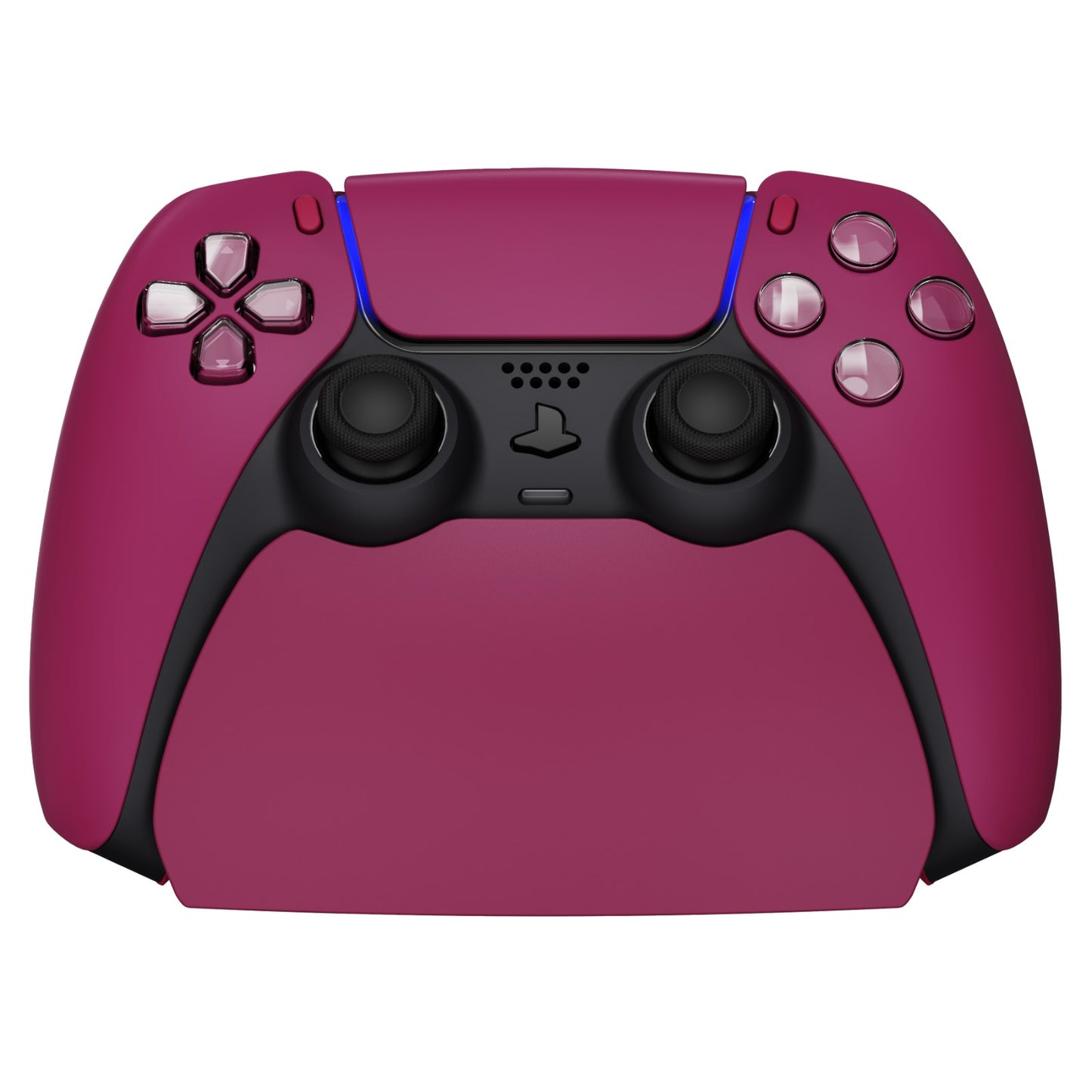 PlayVital 2セット ps5コントローラー対応用ディスプレイスタンド、デュアルセンス5対応収納スタンド、ps5コントローラー対応用机収納スタンド、スタンドホルダー、滑り止めラバーパッド付き【レッド】