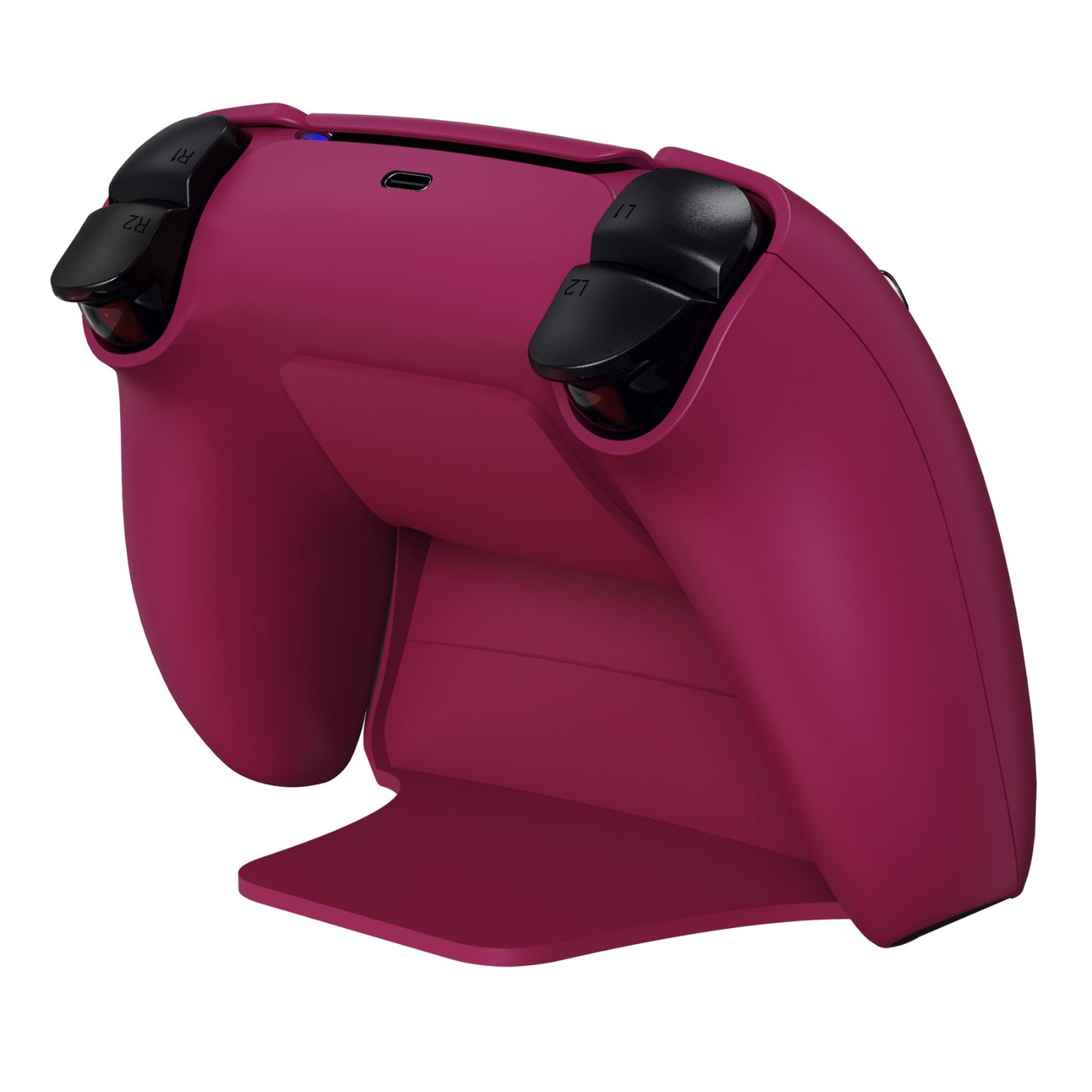 PlayVital 2セット ps5コントローラー対応用ディスプレイスタンド、デュアルセンス5対応収納スタンド、ps5コントローラー対応用机収納スタンド、スタンドホルダー、滑り止めラバーパッド付き【レッド】