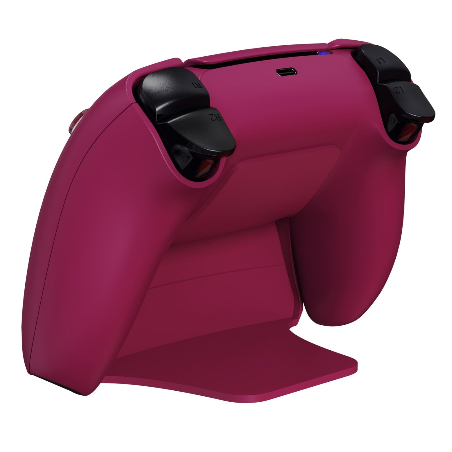 PlayVital 2セット ps5コントローラー対応用ディスプレイスタンド、デュアルセンス5対応収納スタンド、ps5コントローラー対応用机収納スタンド、スタンドホルダー、滑り止めラバーパッド付き【レッド】