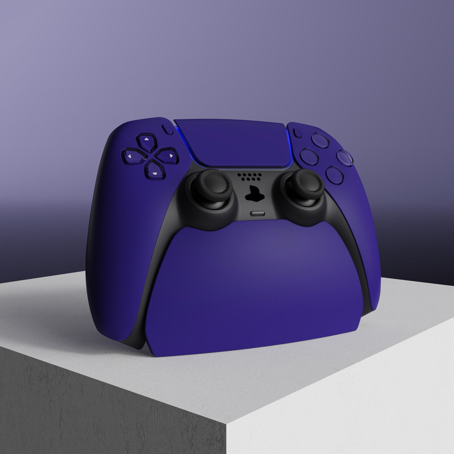 PlayVital 2セット ps5コントローラー対応用ディスプレイスタンド、デュアルセンス5対応収納スタンド、ps5コントローラー対応用机収納スタンド、スタンドホルダー、滑り止めラバーパッド付き【ギャラクティック パープル】