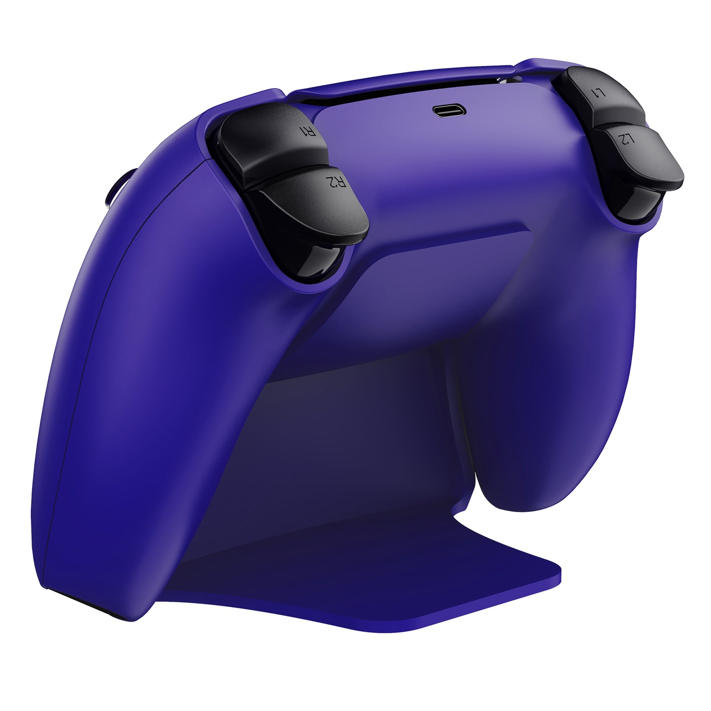 PlayVital 2セット ps5コントローラー対応用ディスプレイスタンド、デュアルセンス5対応収納スタンド、ps5コントローラー対応用机収納スタンド、スタンドホルダー、滑り止めラバーパッド付き【ギャラクティック パープル】