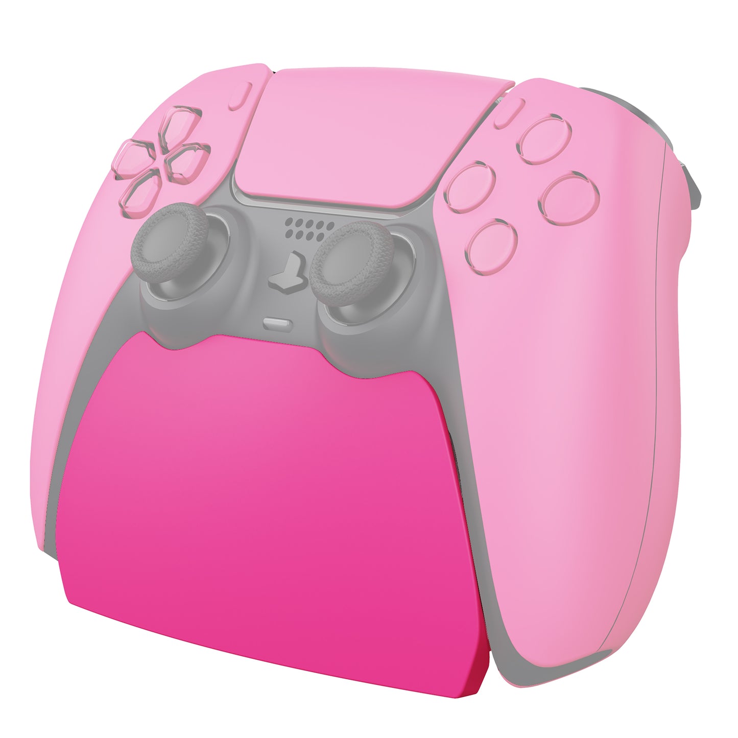 PlayVital 2セット ps5コントローラー対応用ディスプレイスタンド、デュアルセンス5対応収納スタンド、ps5コントローラー対応用机収納スタンド、スタンドホルダー、滑り止めラバーパッド付き【ノヴァ ピンク】