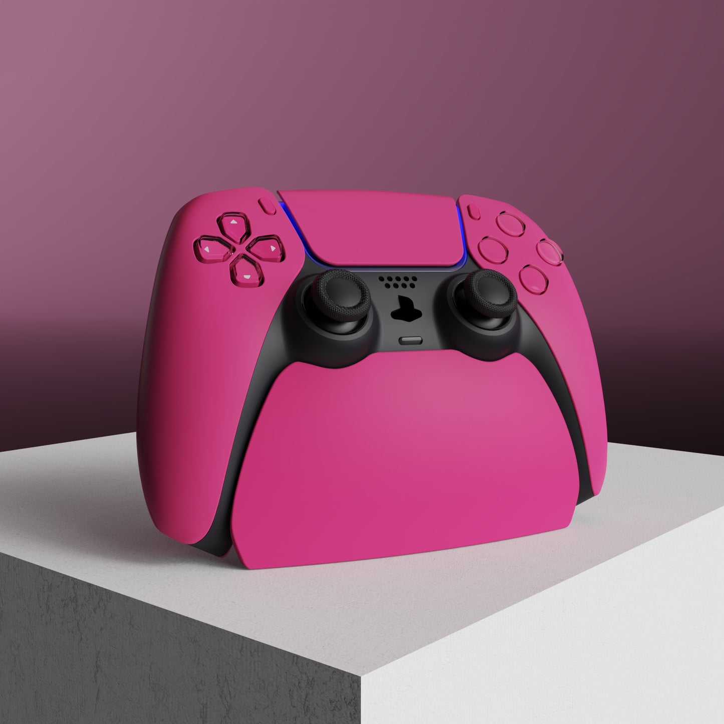 PlayVital 2セット ps5コントローラー対応用ディスプレイスタンド、デュアルセンス5対応収納スタンド、ps5コントローラー対応用机収納スタンド、スタンドホルダー、滑り止めラバーパッド付き【ノヴァ ピンク】