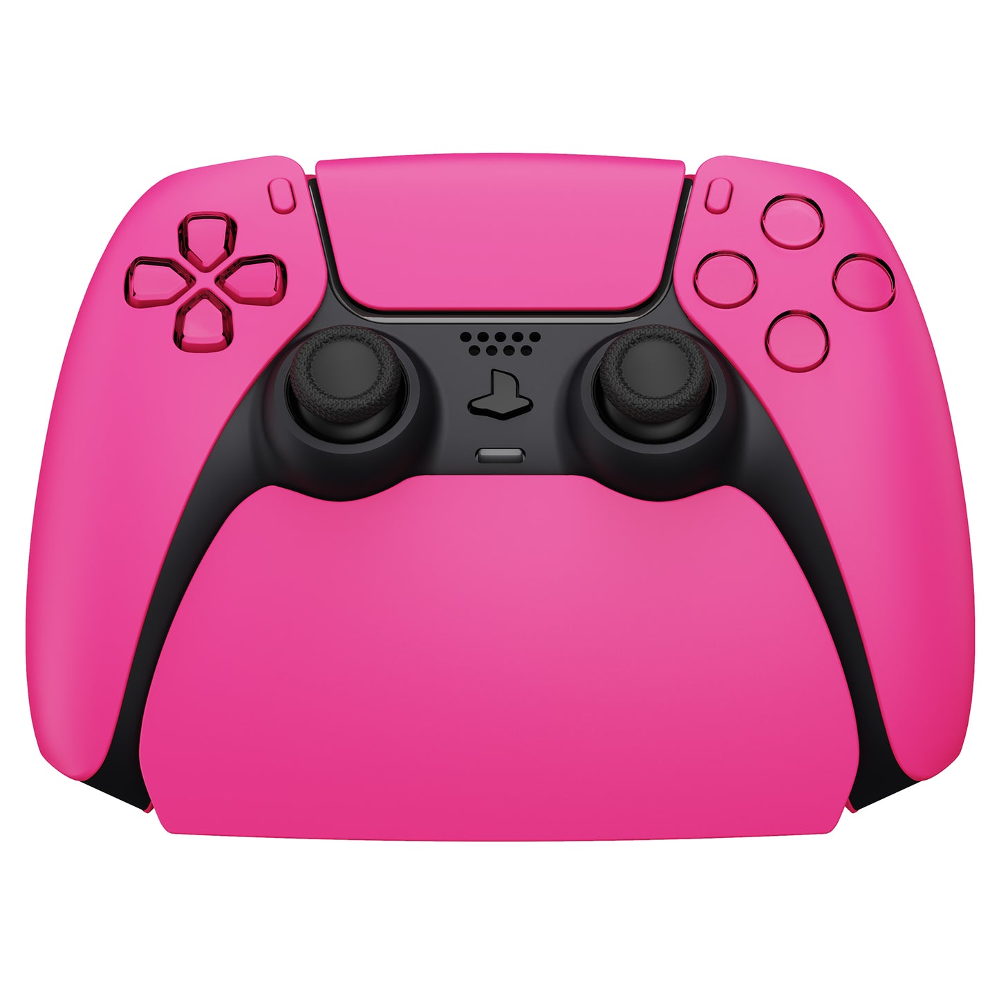 PlayVital 2セット ps5コントローラー対応用ディスプレイスタンド、デュアルセンス5対応収納スタンド、ps5コントローラー対応用机収納スタンド、スタンドホルダー、滑り止めラバーパッド付き【ノヴァ ピンク】