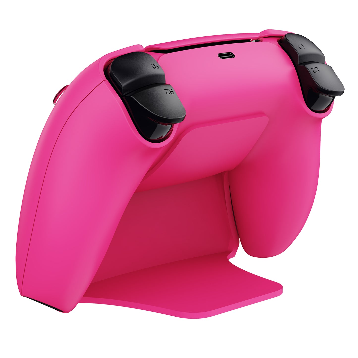 PlayVital 2セット ps5コントローラー対応用ディスプレイスタンド、デュアルセンス5対応収納スタンド、ps5コントローラー対応用机収納スタンド、スタンドホルダー、滑り止めラバーパッド付き【ノヴァ ピンク】