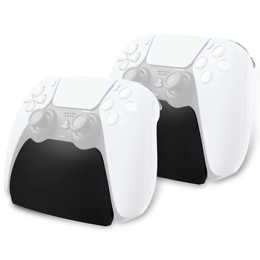 PlayVital 2セット ps5コントローラー対応用ディスプレイスタンド、デュアルセンス5対応収納スタンド、ps5コントローラー対応用机収納スタンド、スタンドホルダー、滑り止めラバーパッド付き【ブラック】