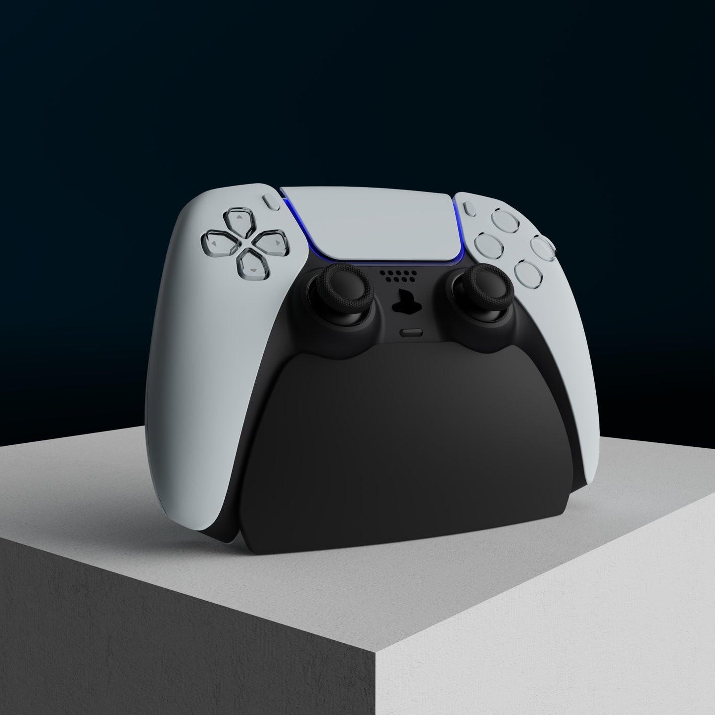 PlayVital 2セット ps5コントローラー対応用ディスプレイスタンド、デュアルセンス5対応収納スタンド、ps5コントローラー対応用机収納スタンド、スタンドホルダー、滑り止めラバーパッド付き【ブラック】