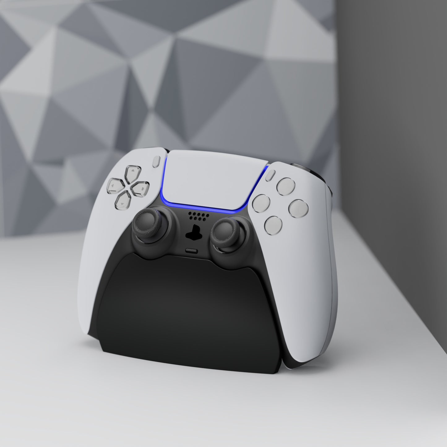 PlayVital 2セット ps5コントローラー対応用ディスプレイスタンド、デュアルセンス5対応収納スタンド、ps5コントローラー対応用机収納スタンド、スタンドホルダー、滑り止めラバーパッド付き【ブラック】