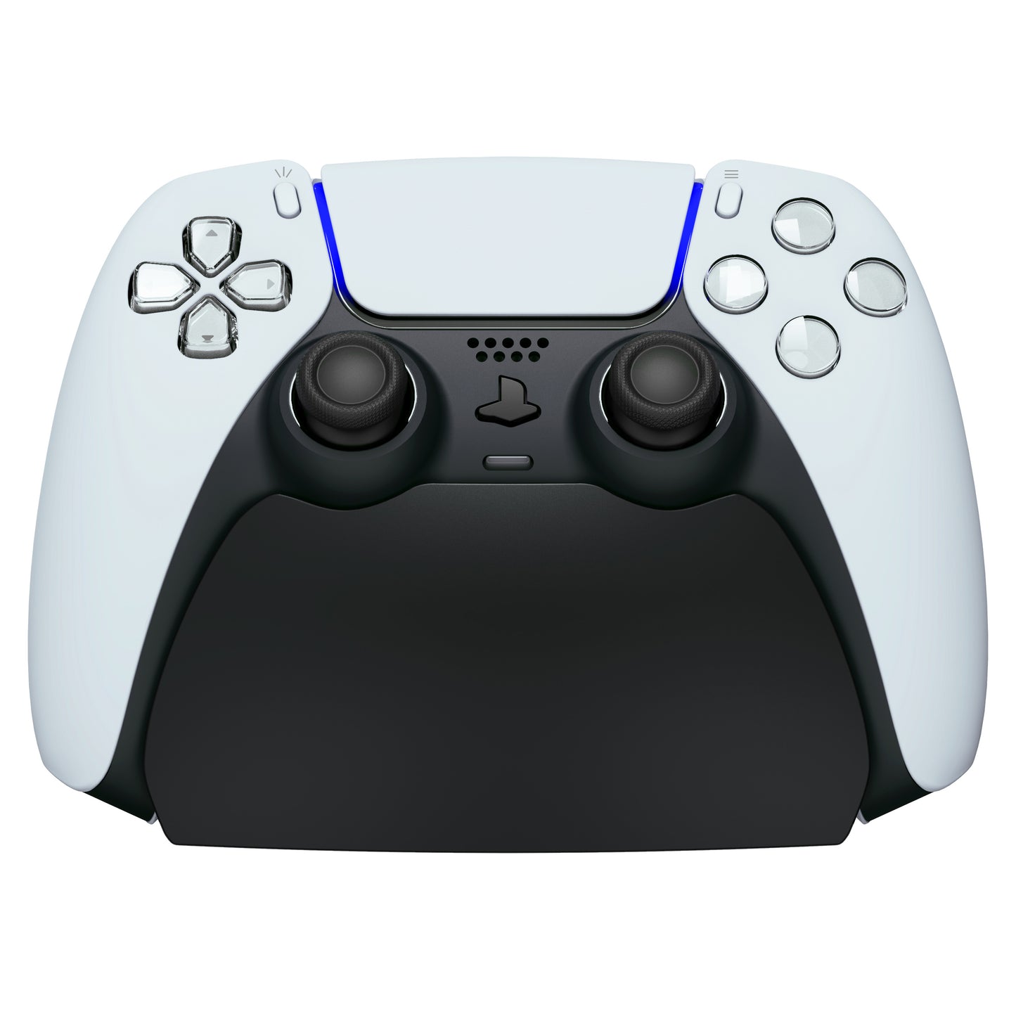 PlayVital 2セット ps5コントローラー対応用ディスプレイスタンド、デュアルセンス5対応収納スタンド、ps5コントローラー対応用机収納スタンド、スタンドホルダー、滑り止めラバーパッド付き【ブラック】