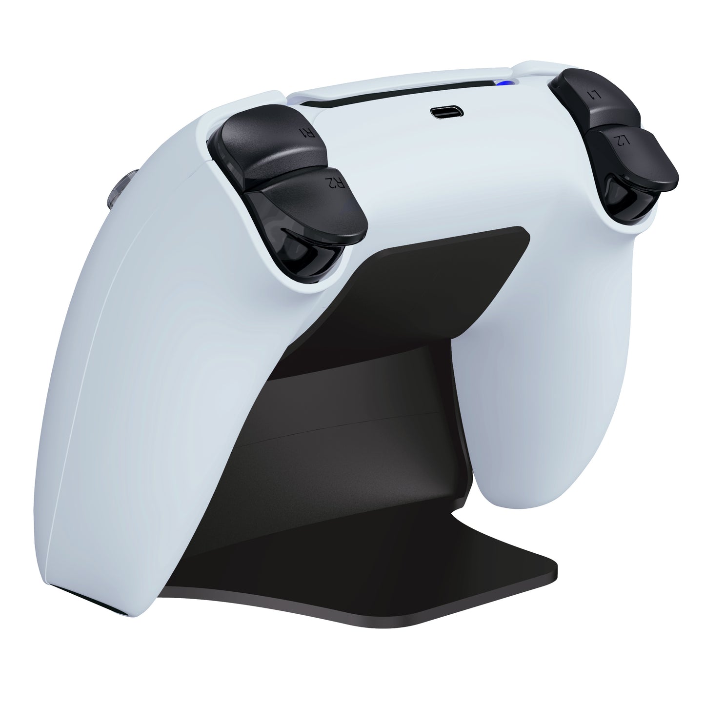 PlayVital 2セット ps5コントローラー対応用ディスプレイスタンド、デュアルセンス5対応収納スタンド、ps5コントローラー対応用机収納スタンド、スタンドホルダー、滑り止めラバーパッド付き【ブラック】