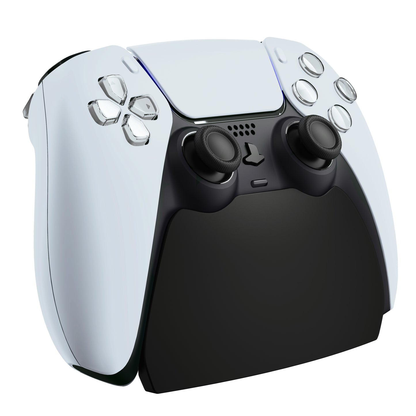PlayVital 2セット ps5コントローラー対応用ディスプレイスタンド、デュアルセンス5対応収納スタンド、ps5コントローラー対応用机収納スタンド、スタンドホルダー、滑り止めラバーパッド付き【ブラック】
