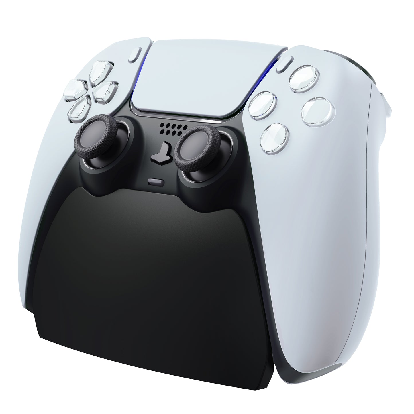 PlayVital 2セット ps5コントローラー対応用ディスプレイスタンド、デュアルセンス5対応収納スタンド、ps5コントローラー対応用机収納スタンド、スタンドホルダー、滑り止めラバーパッド付き【ブラック】