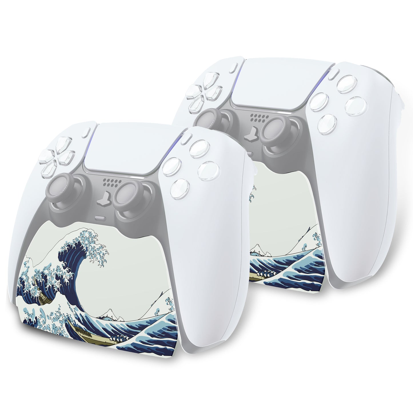PlayVital 2セット ps5コントローラー対応用ディスプレイスタンド、デュアルセンス5対応収納スタンド、ps5コントローラー対応用机収納スタンド、スタンドホルダー、滑り止めラバーパッド付き【ザ グレート ウェブ】
