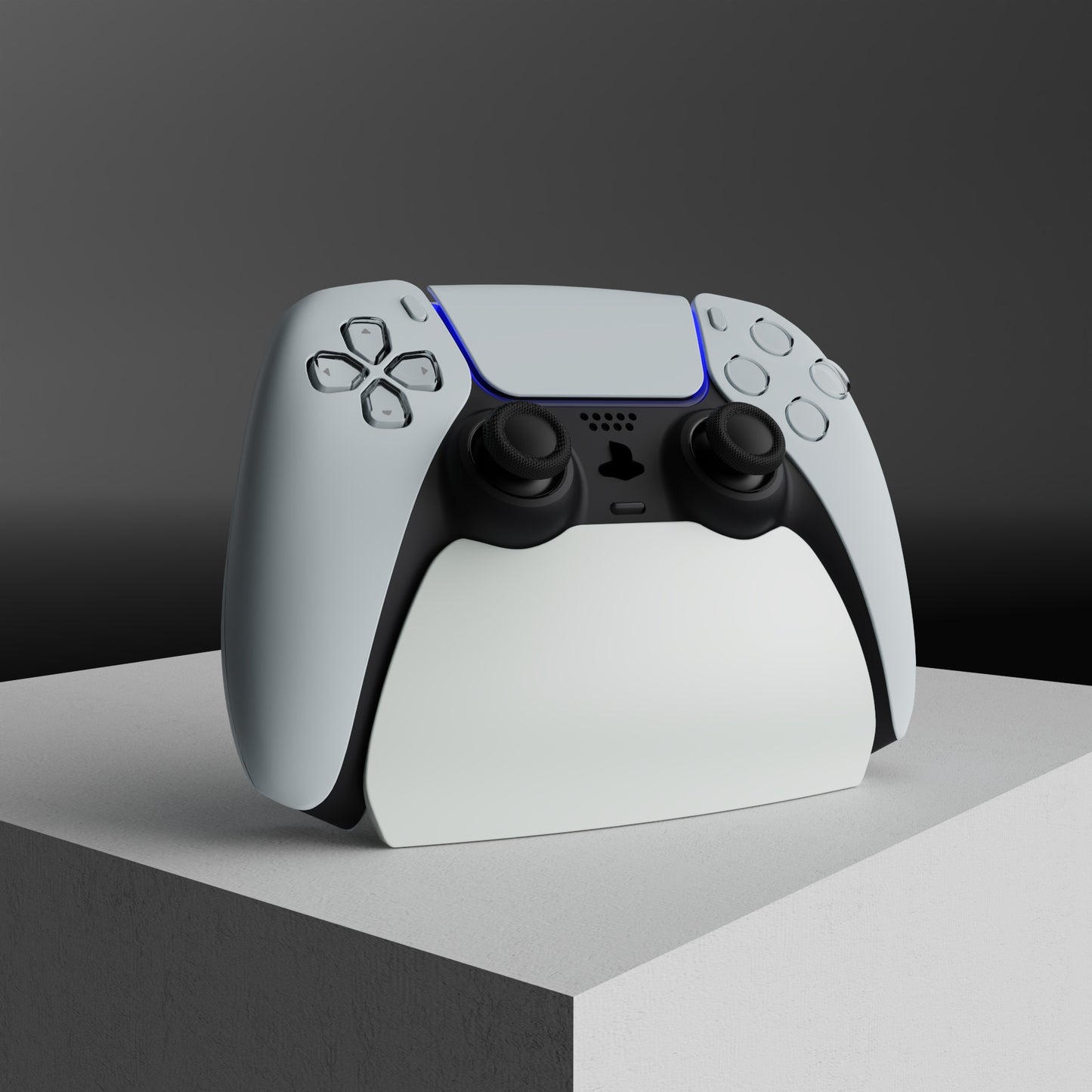 PlayVital 2セット ps5コントローラー対応用ディスプレイスタンド、デュアルセンス5対応収納スタンド、ps5コントローラー対応用机収納スタンド、スタンドホルダー、滑り止めラバーパッド付き【ホワイト】