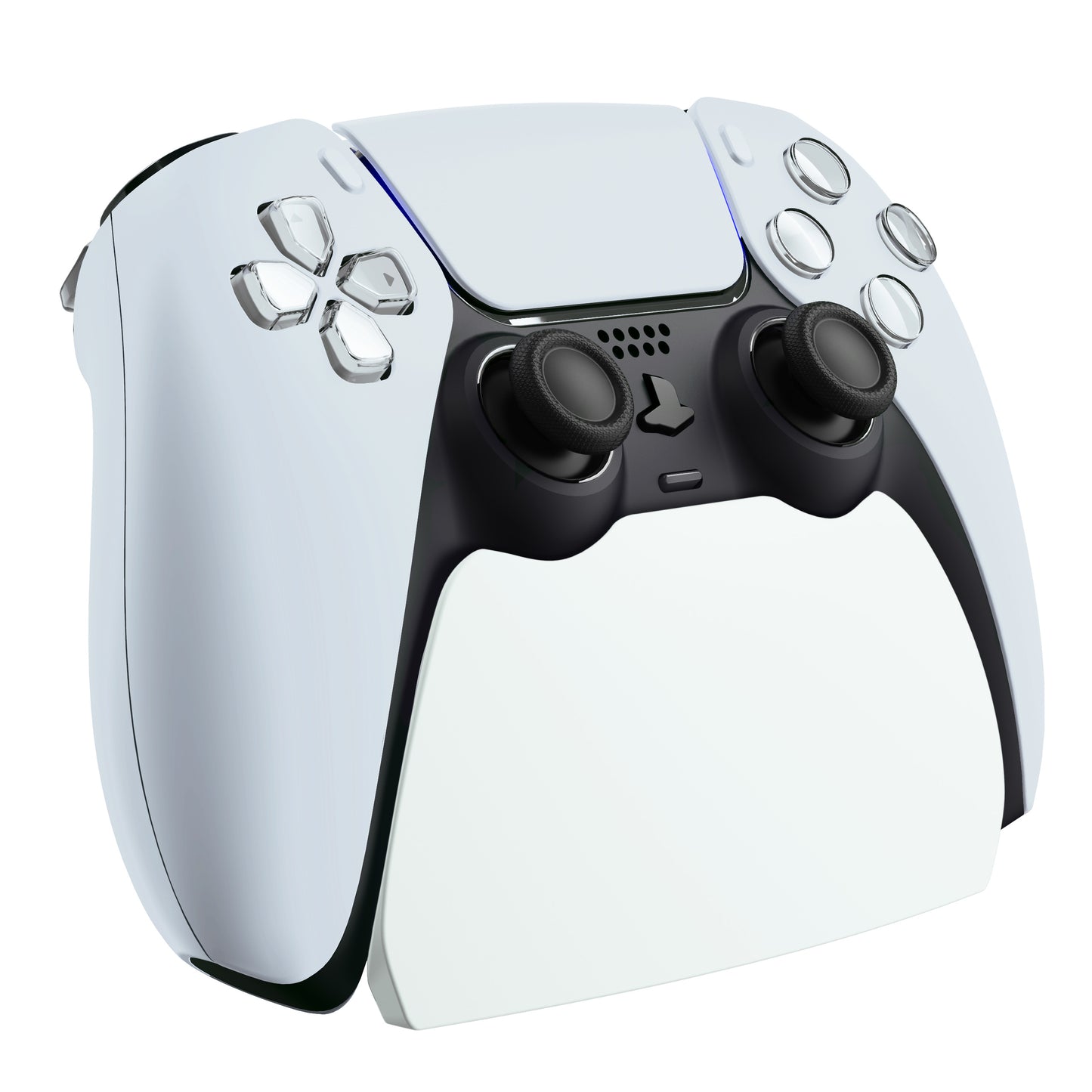 PlayVital 2セット ps5コントローラー対応用ディスプレイスタンド、デュアルセンス5対応収納スタンド、ps5コントローラー対応用机収納スタンド、スタンドホルダー、滑り止めラバーパッド付き【ホワイト】