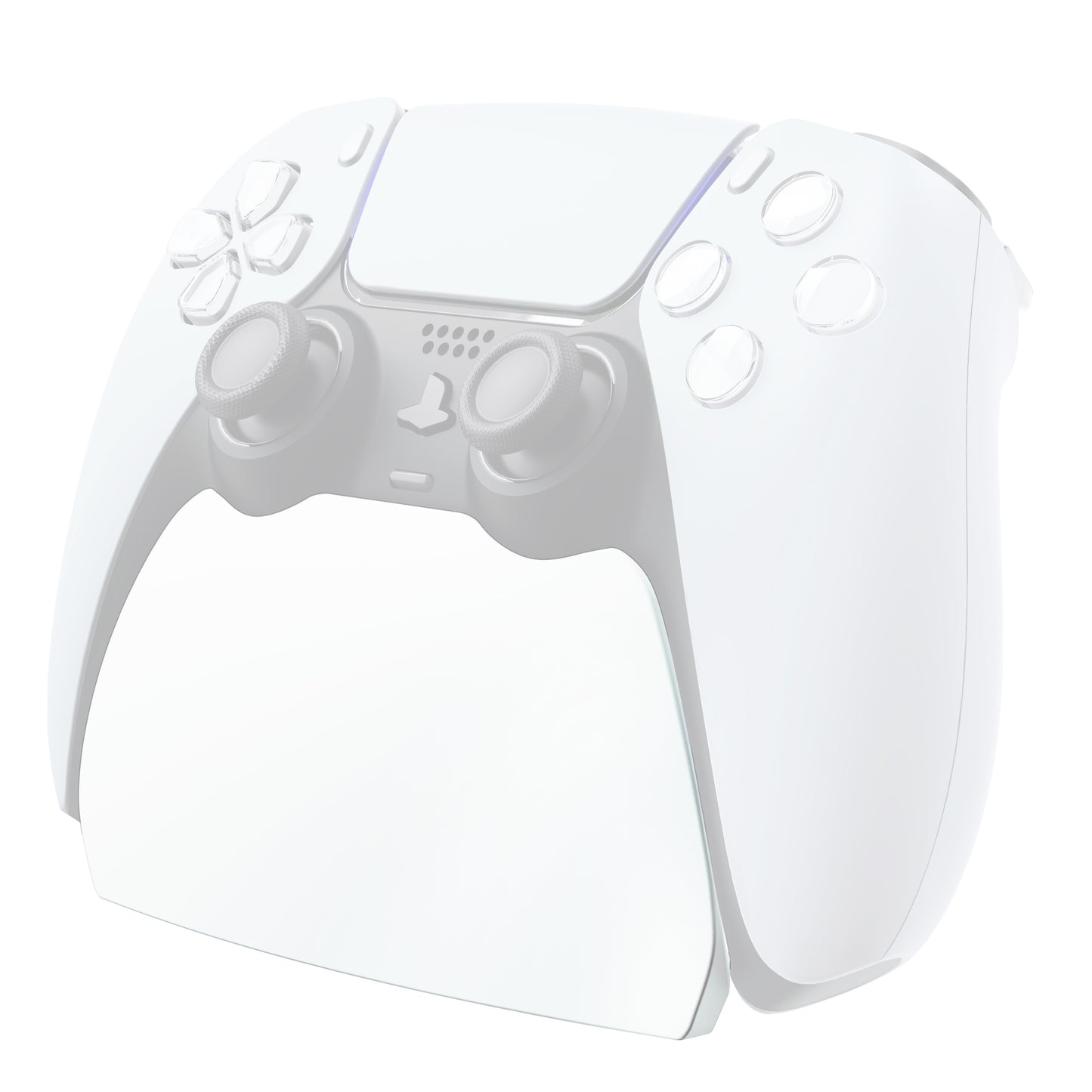 PlayVital 2セット ps5コントローラー対応用ディスプレイスタンド、デュアルセンス5対応収納スタンド、ps5コントローラー対応用机収納スタンド、スタンドホルダー、滑り止めラバーパッド付き【ホワイト】