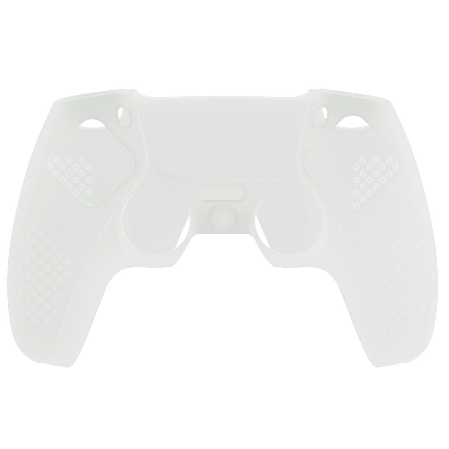 PlayVital 2セット アップグレード版 3Dスタッズ エディション 防滑シリコンカバー スキン (6つのサムグリップ & 2枚のステッカー付き) - PS5 コントローラー用、充電ドック対応【グリーン(グローインダーク)】