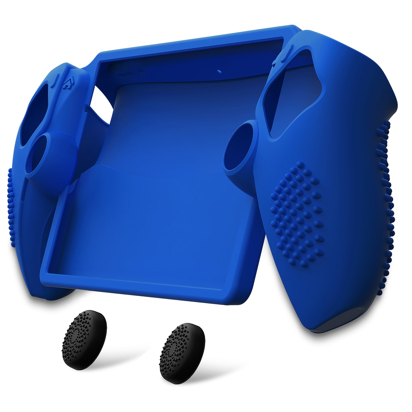PlayVital 3D スタッドエディション 滑り止めシリコン保護ケース サムグリップ付き PS Portal リモート プレーヤー用【ブルー 】