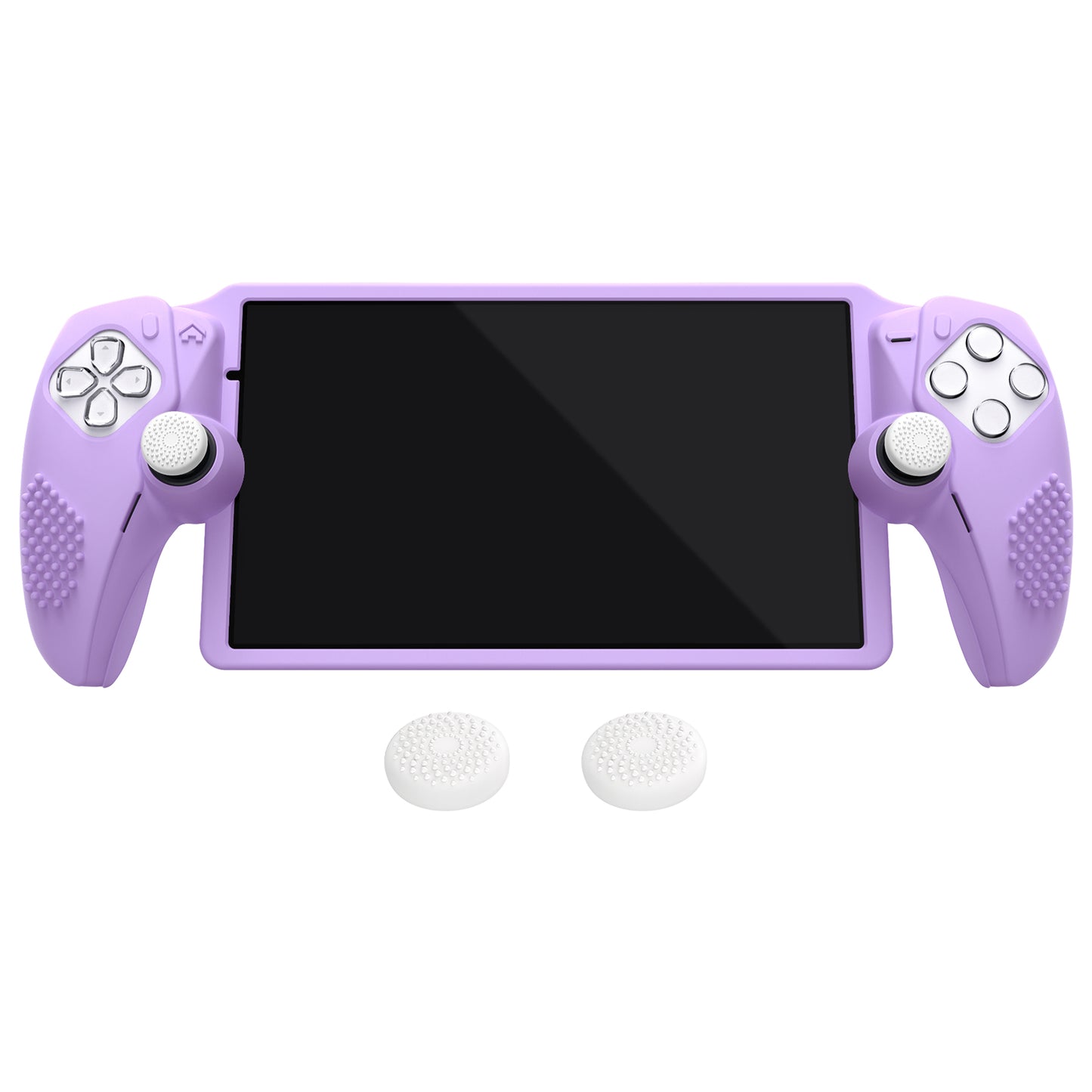 PlayVital 3D スタッドエディション 滑り止めシリコン保護ケース サムグリップ付き PS Portal リモート プレーヤー用【モーブ パープル 】