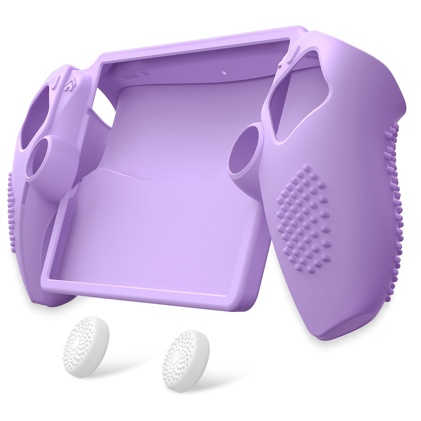 PlayVital 3D スタッドエディション 滑り止めシリコン保護ケース サムグリップ付き PS Portal リモート プレーヤー用【モーブ パープル 】