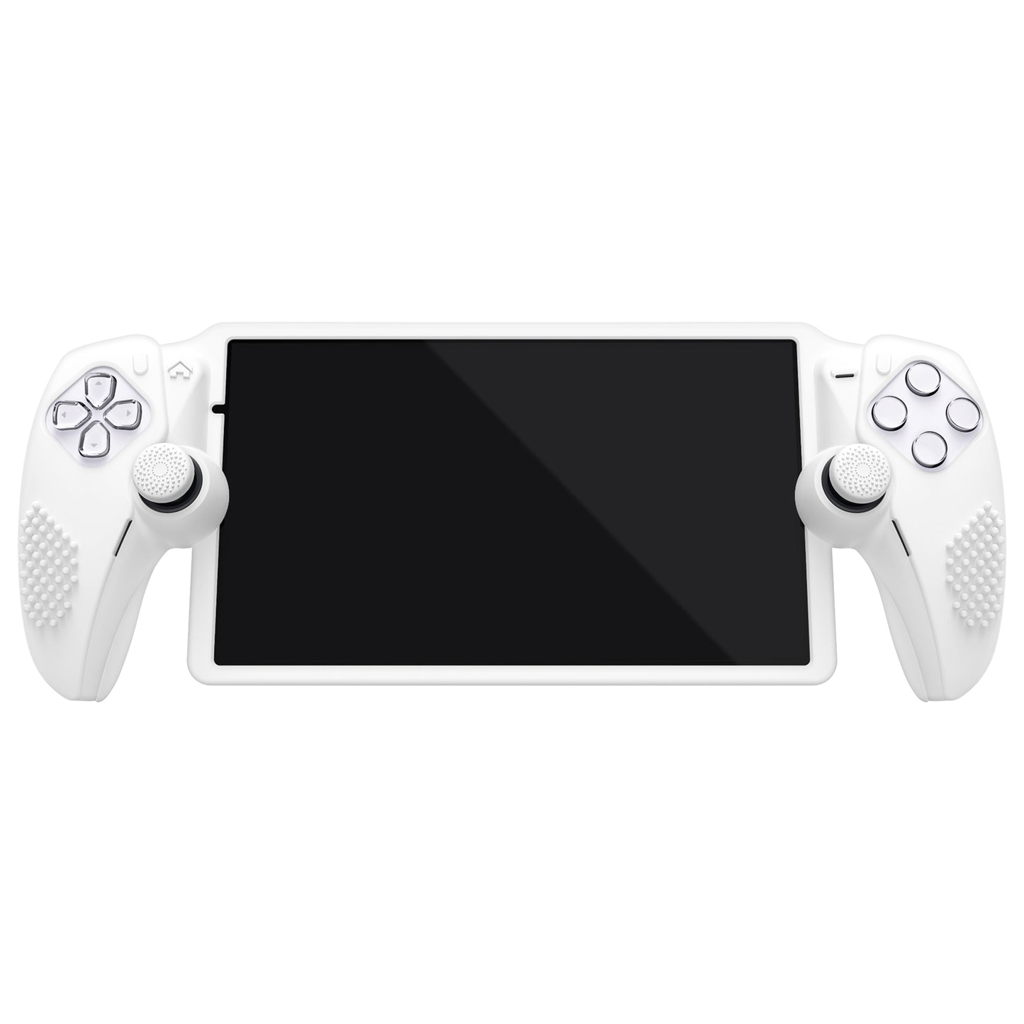 PlayVital 3D スタッドエディション 滑り止めシリコン保護ケース サムグリップ付き PS Portal リモート プレーヤー用【ホワイト】