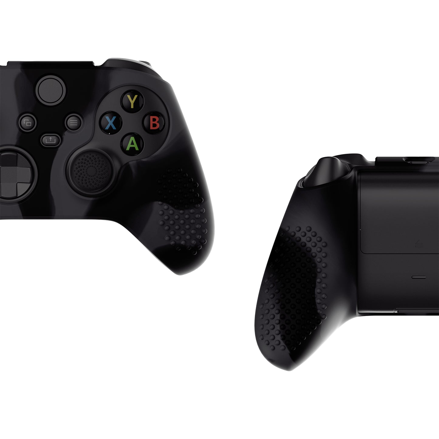 PlayVital 3D スタッドエディション 滑り止めシリコンカバースキン サムグリップキャップ付き Xbox Series X/S コントローラー & Xbox Core ワイヤレスコントローラー用【ダークグレー & ブラック】