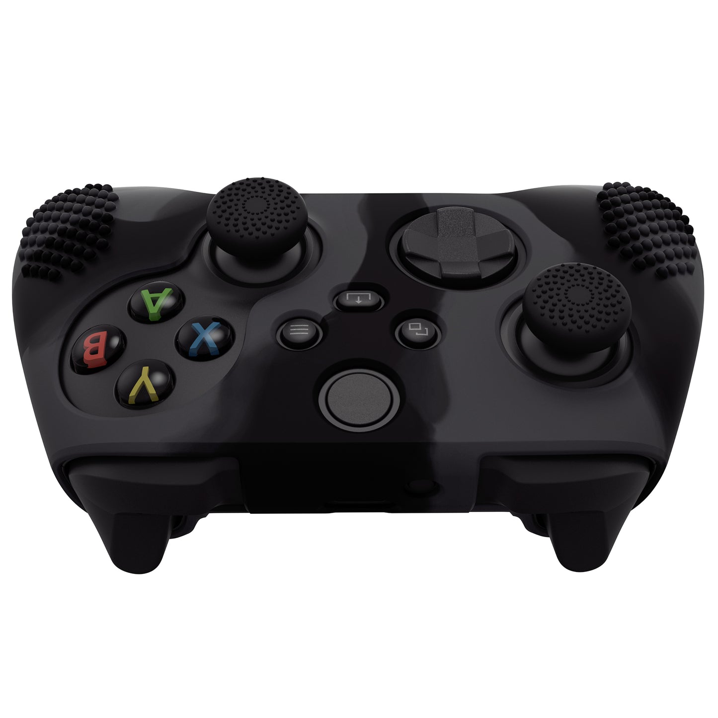PlayVital 3D スタッドエディション 滑り止めシリコンカバースキン サムグリップキャップ付き Xbox Series X/S コントローラー & Xbox Core ワイヤレスコントローラー用【ダークグレー & ブラック】