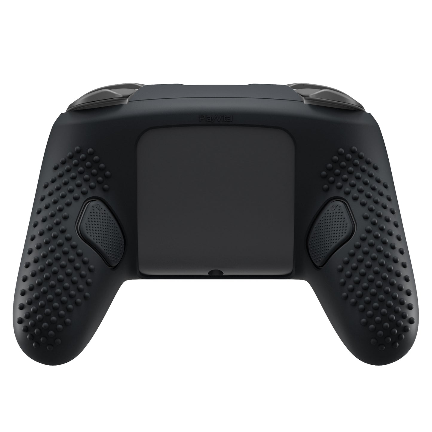 PlayVital 3D スタッズエディション シリコンカバースキン Nintendo Switch 2 Proコントローラー用 背面ボタンキャップ・サムグリップ・ステッカー付き 滑り止めグリッププロテクターケース【ブラック】