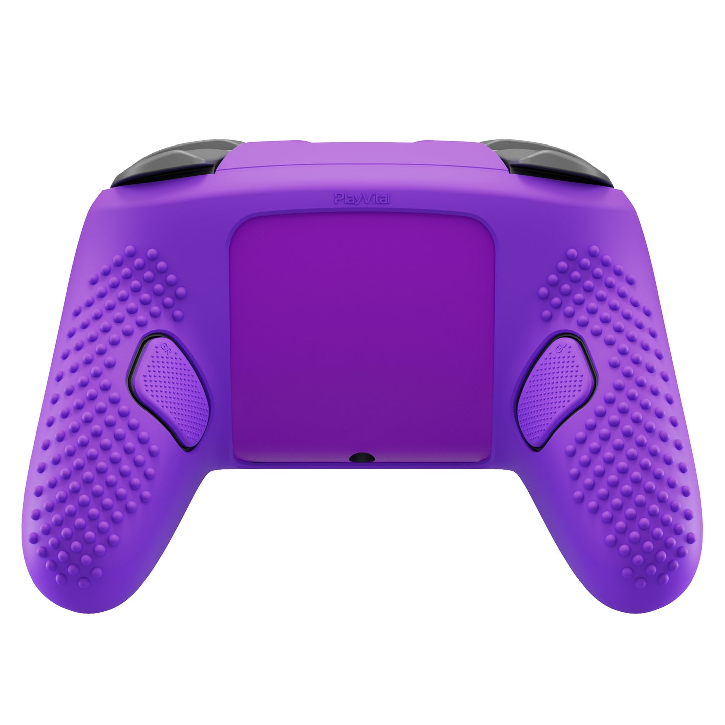 PlayVital 3D スタッズエディション シリコンカバースキン Nintendo Switch 2 Proコントローラー用 背面ボタンキャップ・サムグリップ・ステッカー付き 滑り止めグリッププロテクターケース【パープル】
