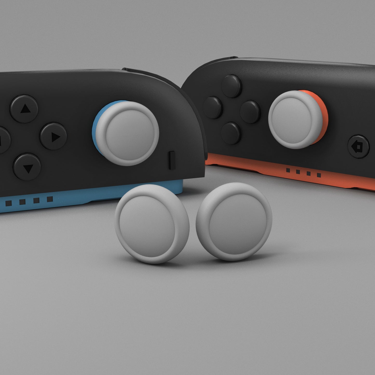 PlayVital 2025年新型Switch 2対応用親指グリップキャップ 4個セットジョイコン対応シリコン素材 快適フィット 滑り止めスティックカバー【グレー】