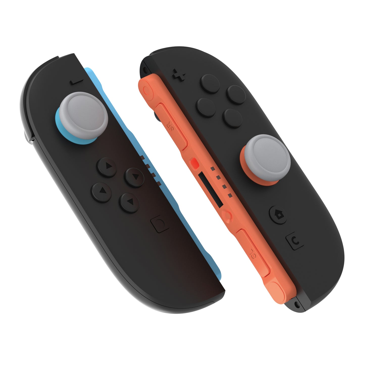 PlayVital 2025年新型Switch 2対応用親指グリップキャップ 4個セットジョイコン対応シリコン素材 快適フィット 滑り止めスティックカバー【グレー】