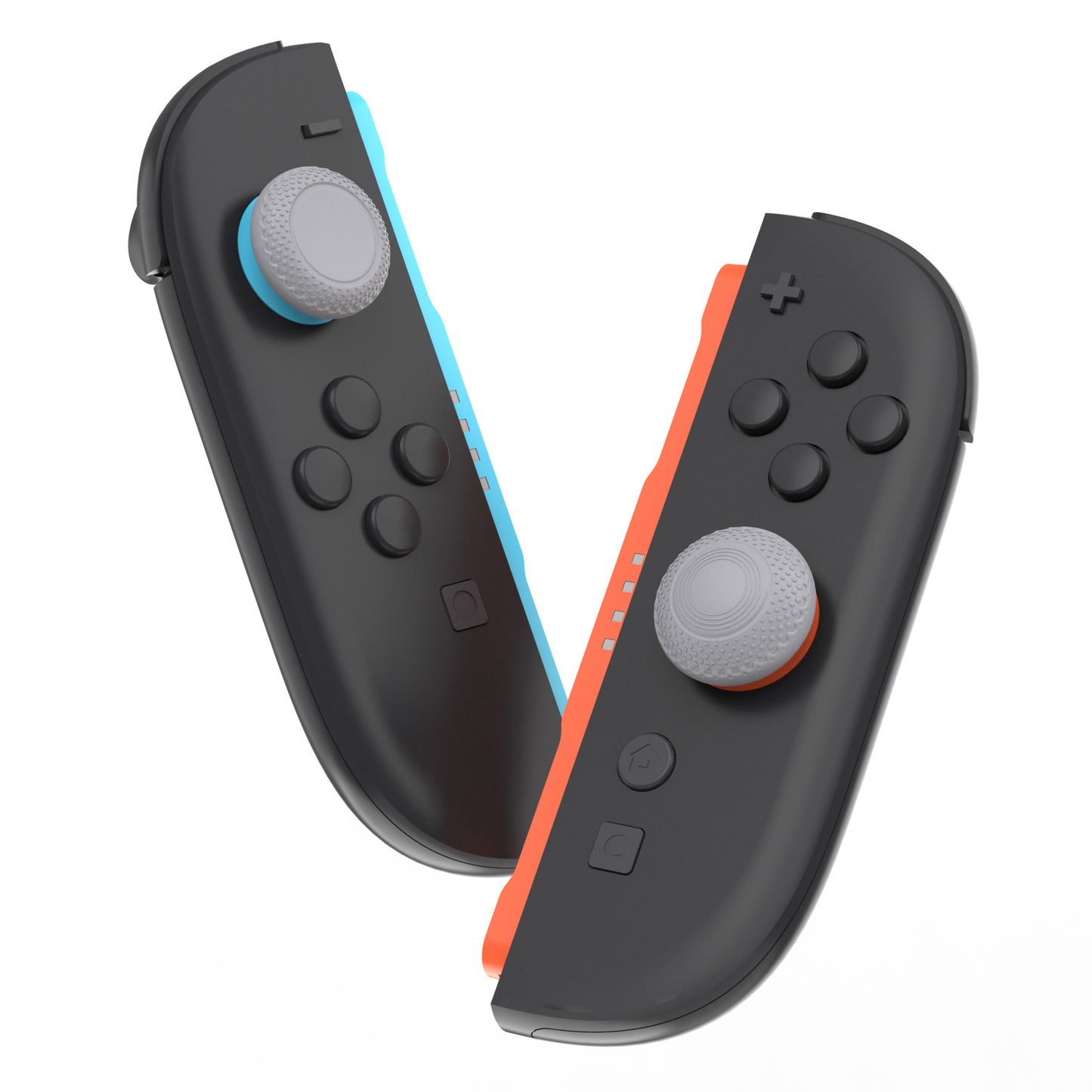 PlayVital 2025年新型Switch 2対応用親指グリップキャップ 8個セットプロ仕様 高耐久性 滑り止めスティックカバー Switch 2ジョイコン用エイム精度向上スティックキャップ 【グレー】