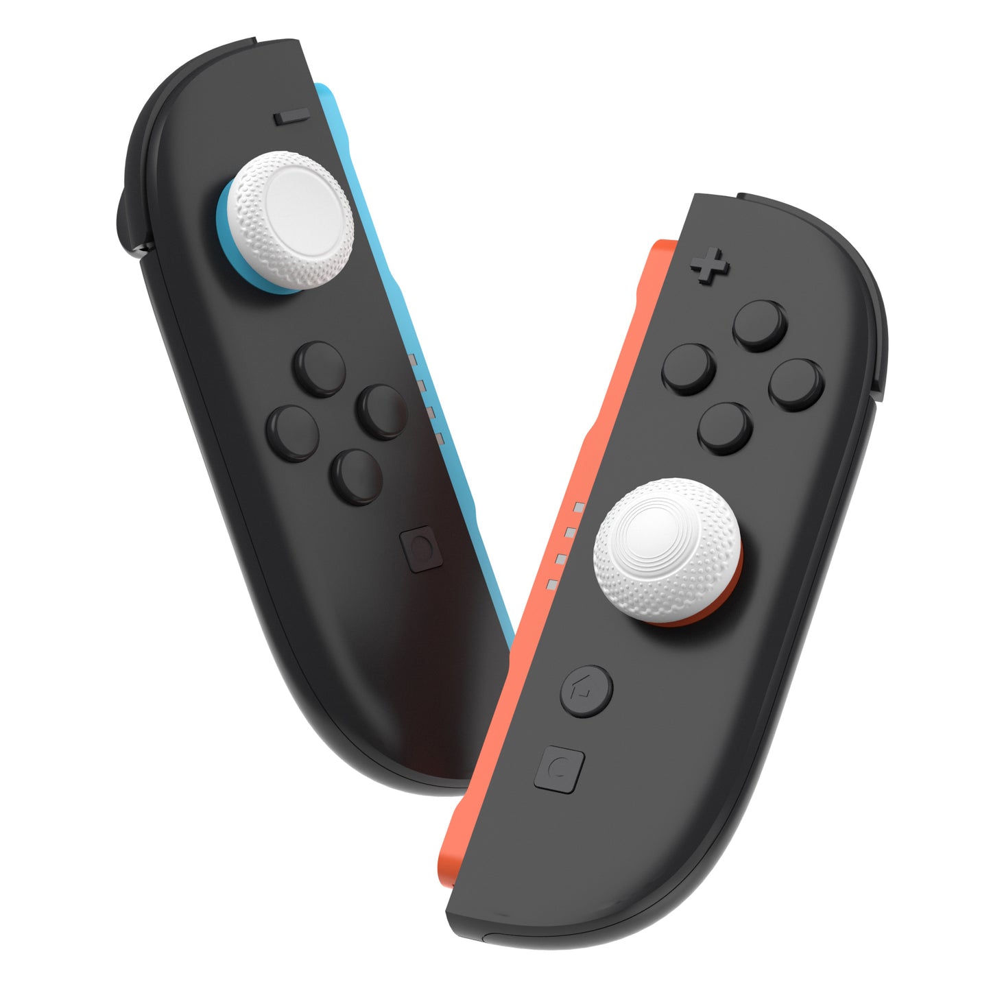 PlayVital 2025年新型Switch 2対応用親指グリップキャップ 8個セットプロ仕様 高耐久性 滑り止めスティックカバー Switch 2ジョイコン用エイム精度向上スティックキャップ 【ホワイト】