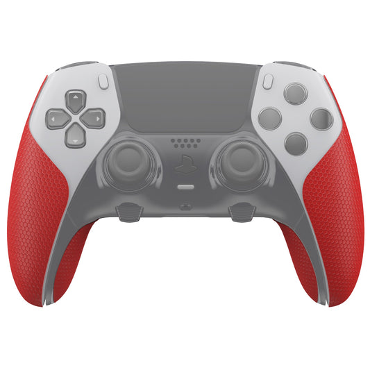 PlayVital プロフェッショナル テクスチャード 滑り止め 汗吸収性 コントローラー グリップ PS5 Edge ワイヤレス コントローラー用【レッド】