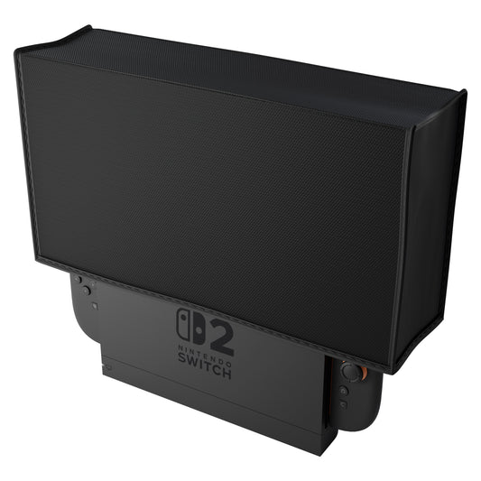 PlayVital Switch 2(2025年モデル)対応 ドック用ナイロン防塵カバー 防水 耐キズ性 汚れ防止仕様 チャージングドック保護スリーブダストカバー【ブラック】