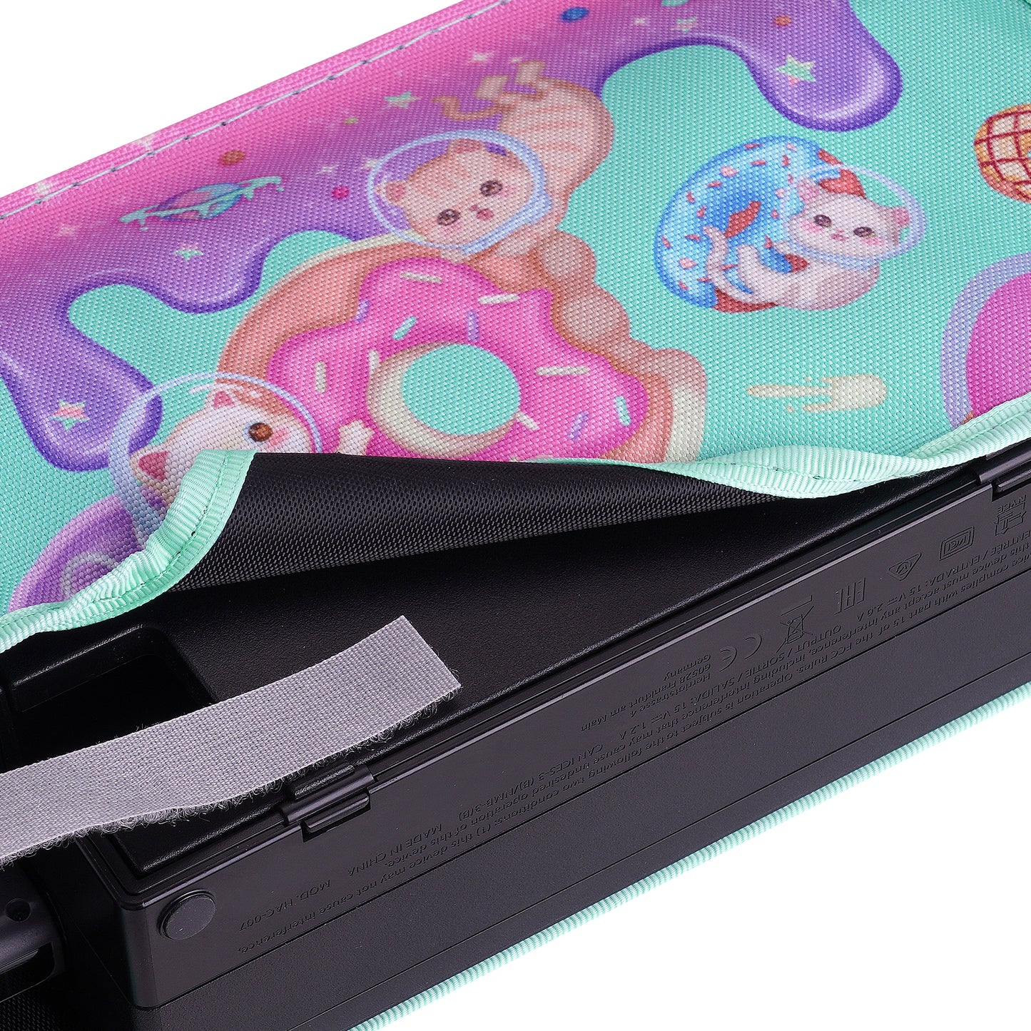 PlayVital 傷防止 防水ナイロンダストカバー NS Switch & 有機el充電ドック用【ドーナツオデッセイ】